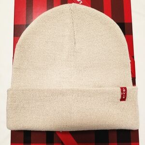 Levi's Beige Knit Beanie Toque Unisex